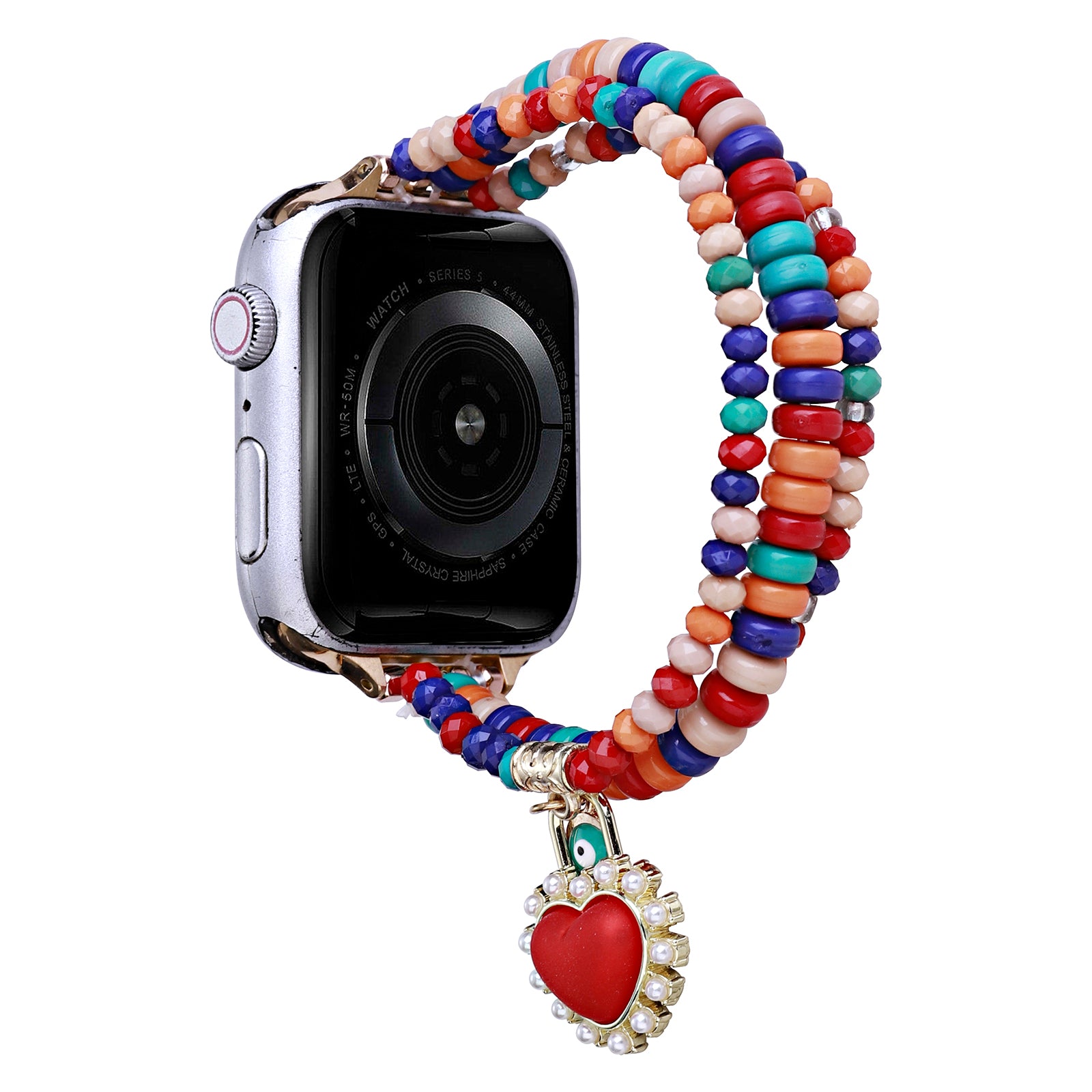 For Apple Watch Ultra Ultra 2 49mm Series 9 8 7 45mm Series 6 5 4 SE (2022) (2023) SE 44mm Series 3 2 1 42mm Three Rows Seed Beads Wristband Strap Watch Bracelet For Apple Watch Ultra Ultra 2 49mm Series 9 8 7 45mm Series 6 5 4 SE (2022) (2023) SE 44mm Series 3 2 1 42mm Three Rows Seed Beads Wristband Strap Watch Bracelet
